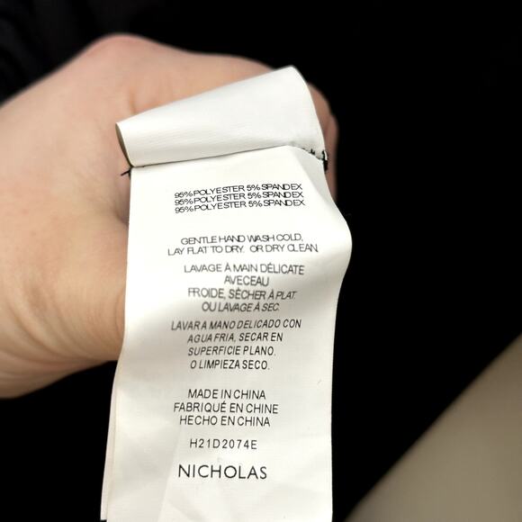 NICHOLAS Nadia Bandeau Halter Ruched Maxi Dress Black Sz 2 $495 {3J16} - Picture 8 of 8